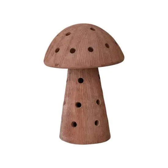 Hello Honey&reg; Handmade Vintage Reproduction Terra Cotta Mushroom Shaped Candle Holder {3}