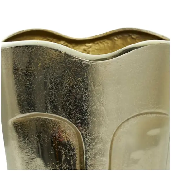 Gold Glam Aluminum Face Vase Set {9}