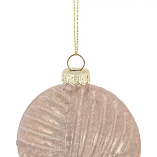 3" Pink Woven Mercury Glass Ball Ornament {3}