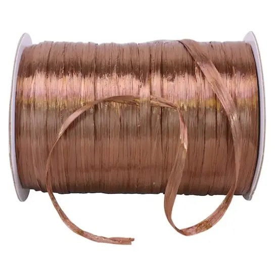 JAM Paper 1/4" Raffia Pearl Ribbon Bronze {1}