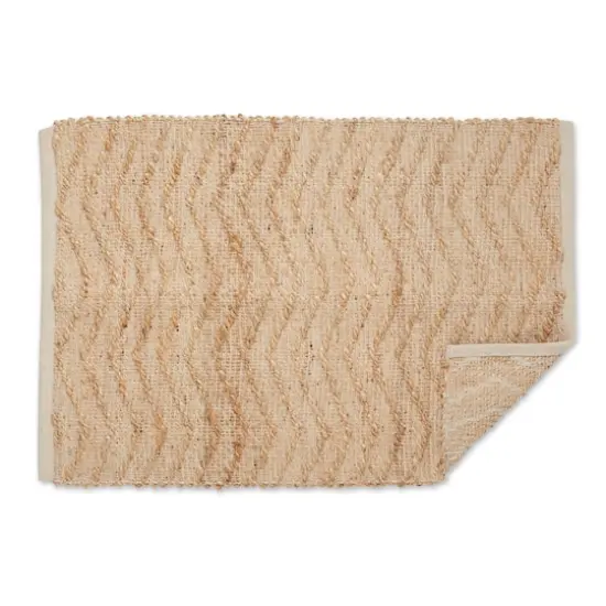 DII&reg; Off White With Natural Jute Chevron Hand-Loomed Rug, 2ft. x 3ft" {5}