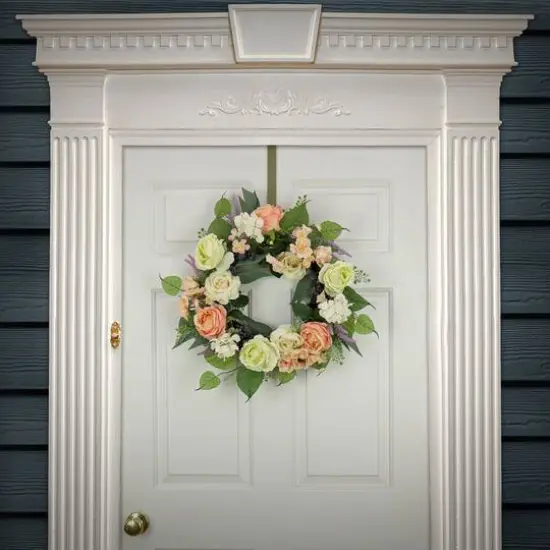 24'' Rose and Peony Flowers Wreath {3}