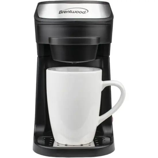 Brentwood Black Single-Serve Coffee Maker with Mug {3}
