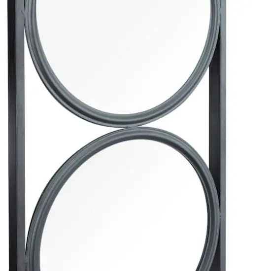 Set of 3 Black Iron Industrial Wall Mirror, 37" x 11" {5}