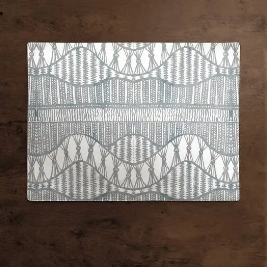 Lace Pattern Cotton Twill Placemat Blue {3}