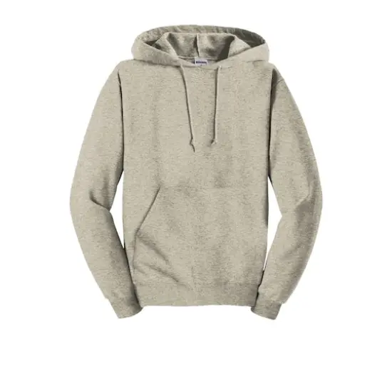 JERZEES&reg; NuBlend Pullover Hooded Heathered Sweatshirt Oatmeal Heather {1}