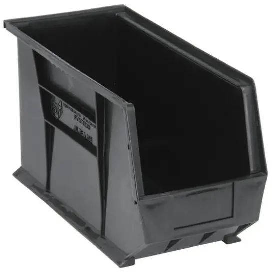 Quantum Storage Systems&reg; Black 18" x 8.25" x 9" ULTRA Stack & Hang Bins, 6ct. {1}