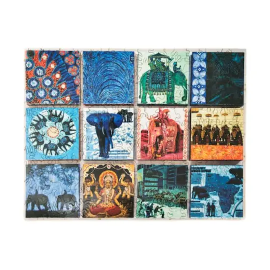 Wooden Jigsaw Puzzle Set - Elephant & Sprung: 406 Pcs {4}