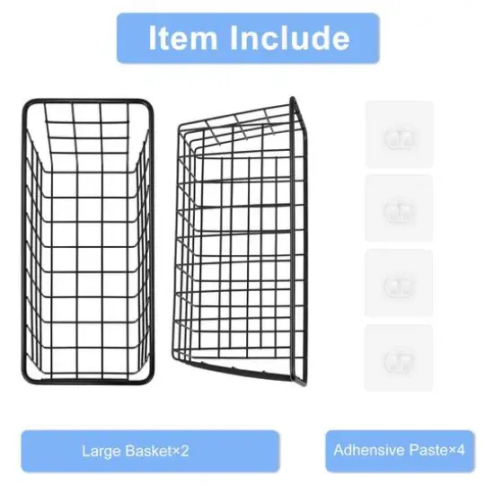 NEX&trade; Hanging Metal Storage Basket, 2ct. {7}