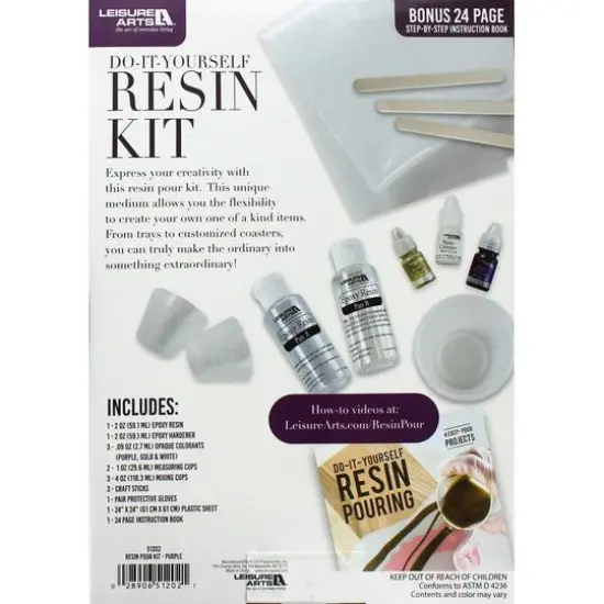Leisure Arts&reg; Purple Resin Pour Kit {3}