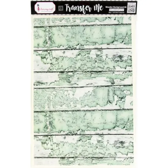 Dress My Craft Transfer Me Sheet 12.5"X18.5"-Wood Background #4 {1}