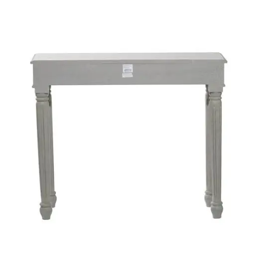 Grey Farmhouse Mango Wood Console Table, 30" x 36" {7}