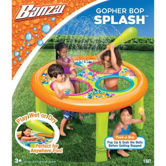 Banzai&reg; Gopher Bop Splash&trade; 59'' Inflatable Sprinkler Game {6}