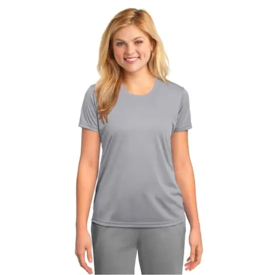 Port & Company&reg; Ladies Performance T-Shirt Silver {3}