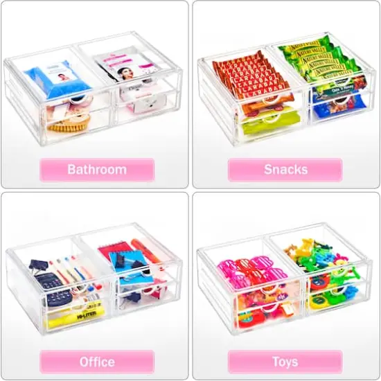 Sorbus 4-Drawer Extra Large Acrylic Cosmetic Organizer {4}