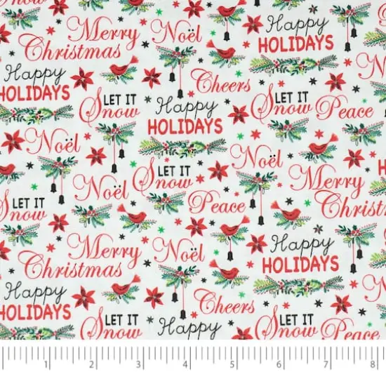 SINGER Christmas Cardinals 5 Piece Fat Quarter Bundle {7}