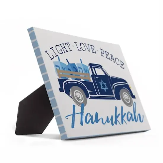 Hanukkah Truck 8x10 Tabletop Canvas {3}