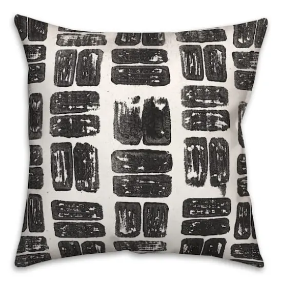 Neutral Black Pattern 18" x 18" Throw Pillow {1}