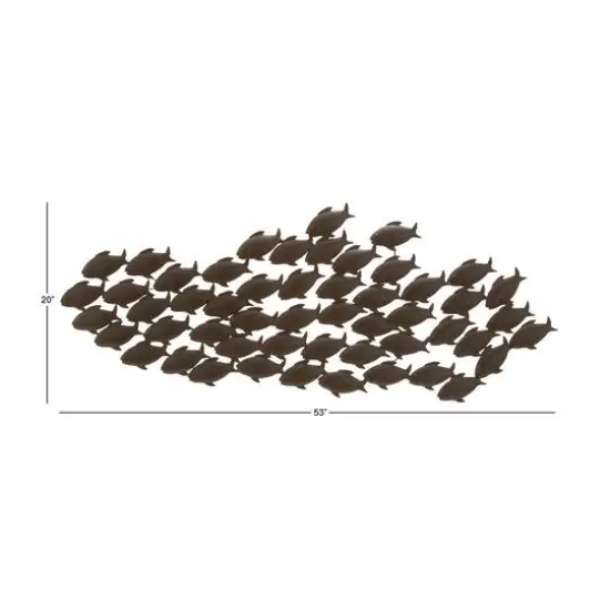 Dark Brown Metal Coastal Fish Wall D&eacute;cor {8}