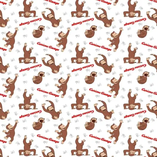 Universal Studios&trade; Curious George Footprint Cotton Fabric {1}