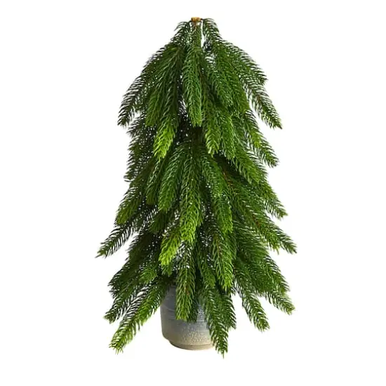 17" Unlit Artificial Pine Tree In Decorative Planter {1}