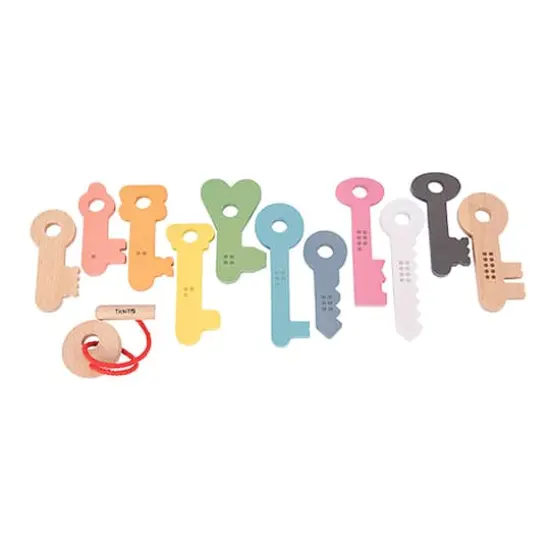 TickiT&reg; Rainbow Wooden Keys Play Set {1}