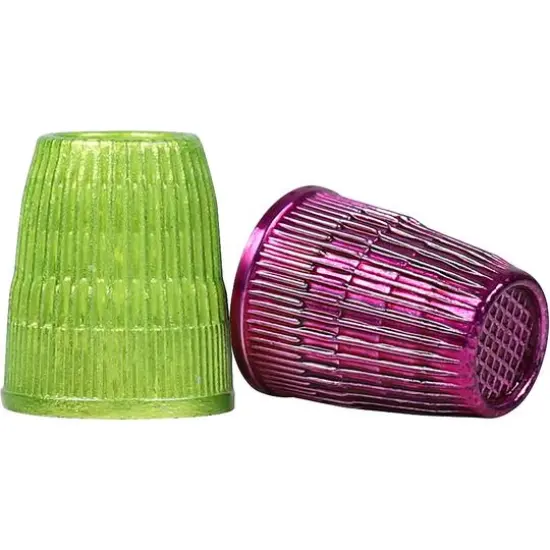 SINGER&reg; Metallic Small & Medium Slip-Stop Thimble Set {4}