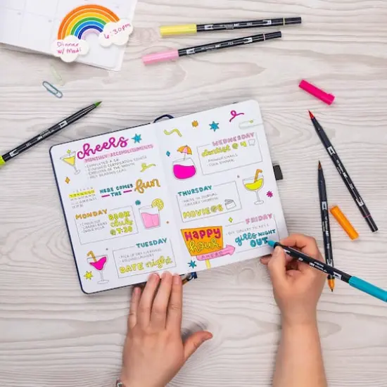 Tombow Happy Hour Dual Brush Pen Set {8}