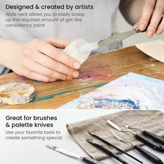 Arteza&reg; Chunky Glitter Acrylic Craft Paint Set {5}