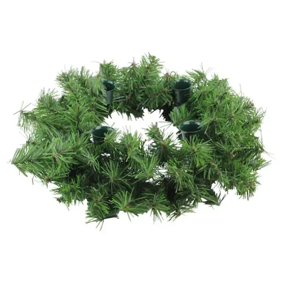 12" Pine Artificial Christmas Advent Candle Holder Wreath {3}