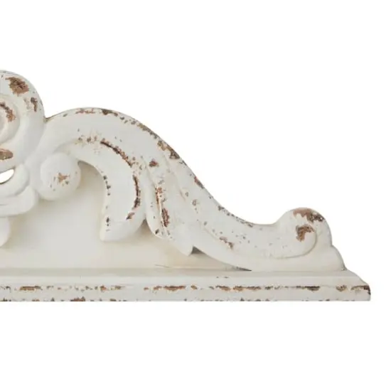 White Wood French Country Carved Wall Decor 14" x 39" x 3" {5}