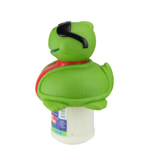 11.5" Green Turtle with Sunglasses Floating Pool Chlorine Dispenser {3}