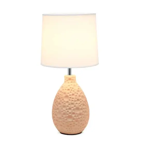 Creekwood Home Essentix 14" Ceramic Teardrop Table Lamp Pink {6}