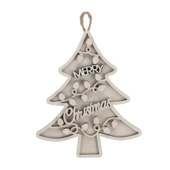 6" Merry Christmas Tree DIY Wood D&eacute;cor Kit by Make Market&reg; {1}