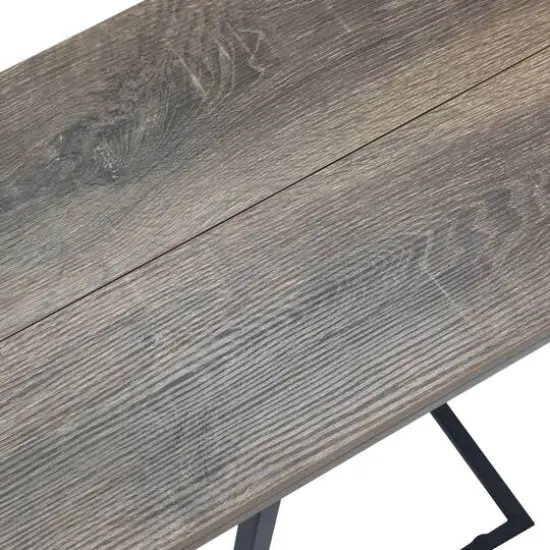 Household Essentials Jamestown Extendable C-Shaped End Table Ashwood {7}