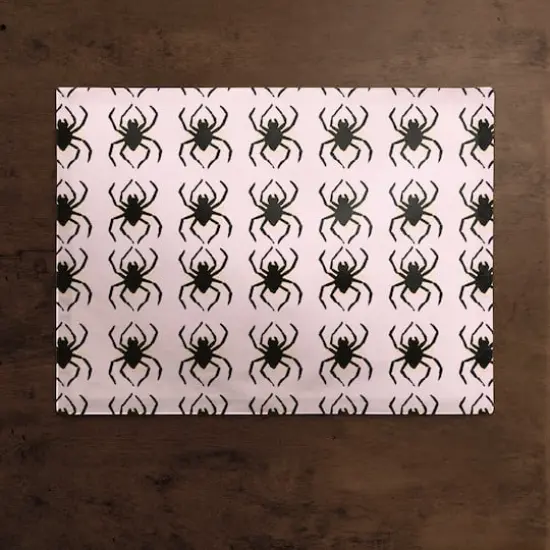 Pink Spider Polyester Twill Placemat {3}