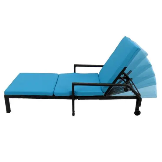 All Weather Plastic Wicker Chaise Lounge {5}