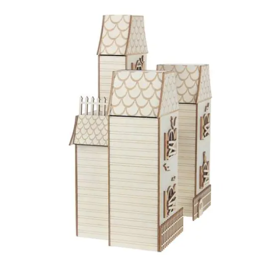 11.5" DIY Shuttered House LED Wood D&eacute;cor by Make Market&reg; {3}