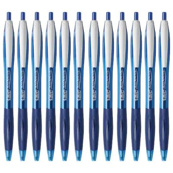 BIC&reg; Glide&trade; Blue Medium Point 1mm Retractable Ball Pens, 12ct. {3}