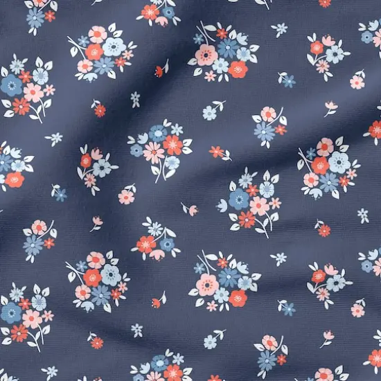 Fabric Editions Navy Carolina Bouquet Cotton Fabric {5}