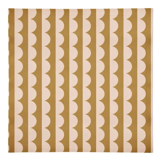 Scalloped Circle10" x 10" Cotton Twill Napkin {1}