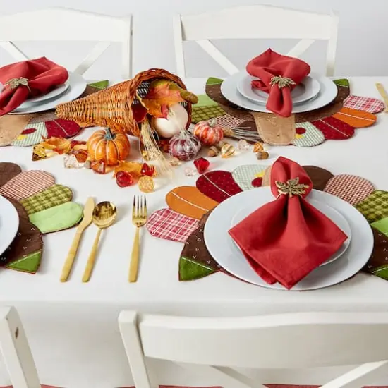 DII&reg; Embroidered Turkey Placemat Set {7}