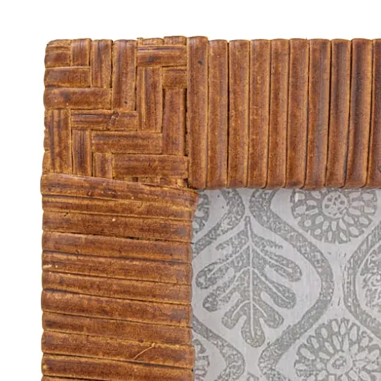 Hello Honey&reg; Natural Stained Handwoven Rattan Photo Frame {9}
