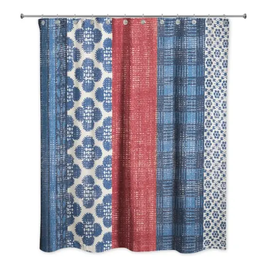 Patriotic Patchwork Shower Curtain {1}