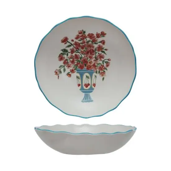 Hello Honey&reg; 11" Country Garden Stoneware Salad Bowl {8}