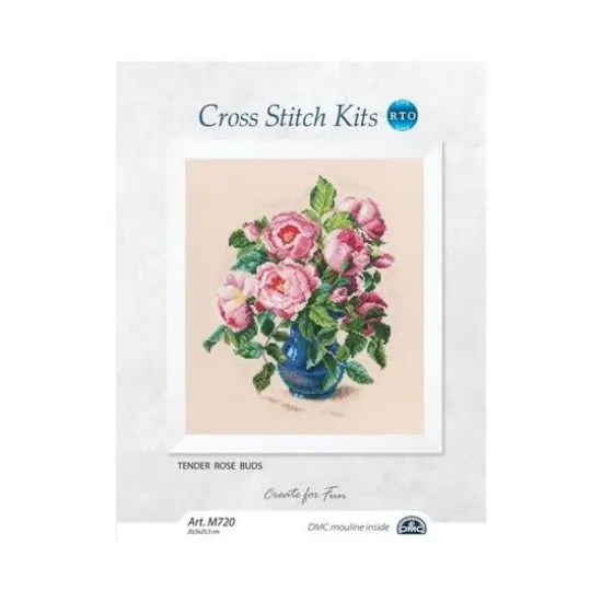 RTO Tender Rose Buds Cross Stitch Kit {3}