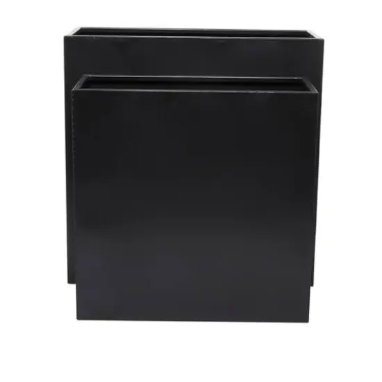 Modern Square Planter Set Black {4}