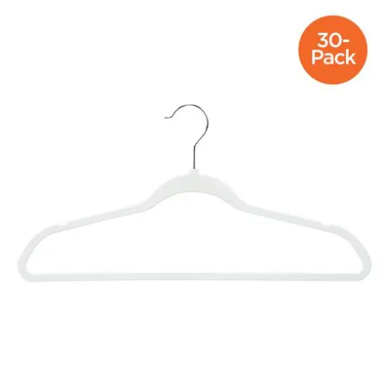 Honey Can Do White Rubberized Suit Hangers, 30ct. {1}