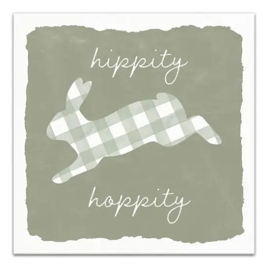 Hippity Hoppity Bunny Canvas Wall Art {1}
