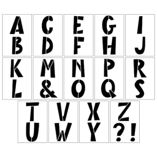4" Modern Alphabet Stencils by Craft Smart&reg; {1}
